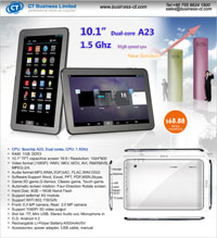 10.1" Dual-Core A23 1.5GHz Tablet PC leaflet